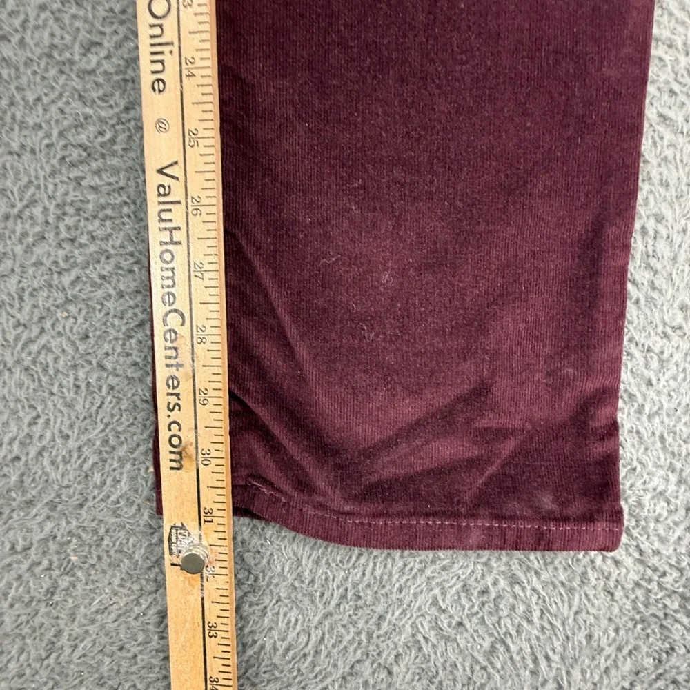 Levi's‎ 505 Straight Corduroy Pants Womens 30 Burgundy Maroon Stretch 15505-0187